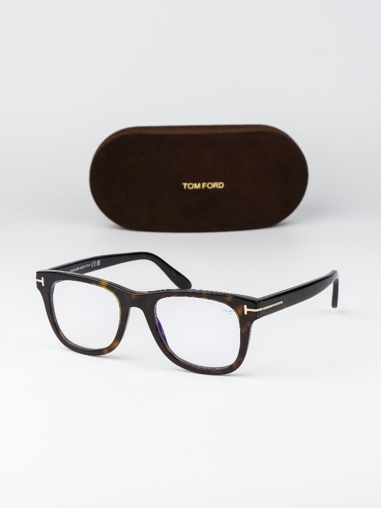 Tom Ford Men Eyeglasses Havana Square Ft5820-B 052 New Authentic